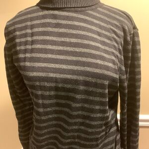 Striped Black and Gray Sweater